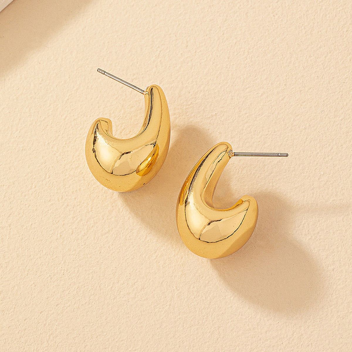 Teardrop Earrings for Women – Chunky Dome Drop Studs