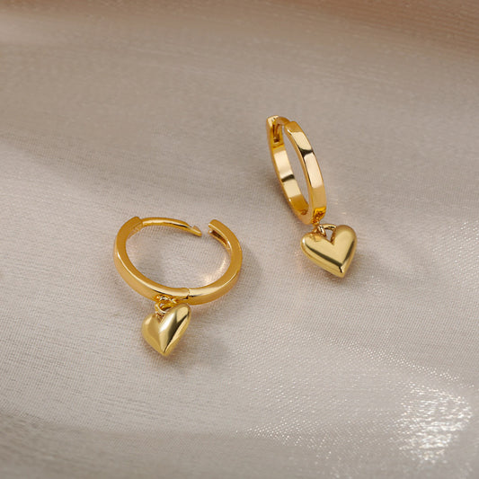 Heart Huggie Earrings for Women – image 2