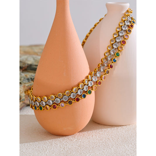 Multicolor Tennis Necklace for Women – image 2