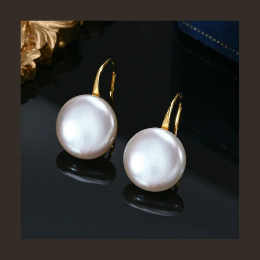 Baroque cultured freshwater pearl drop earrings