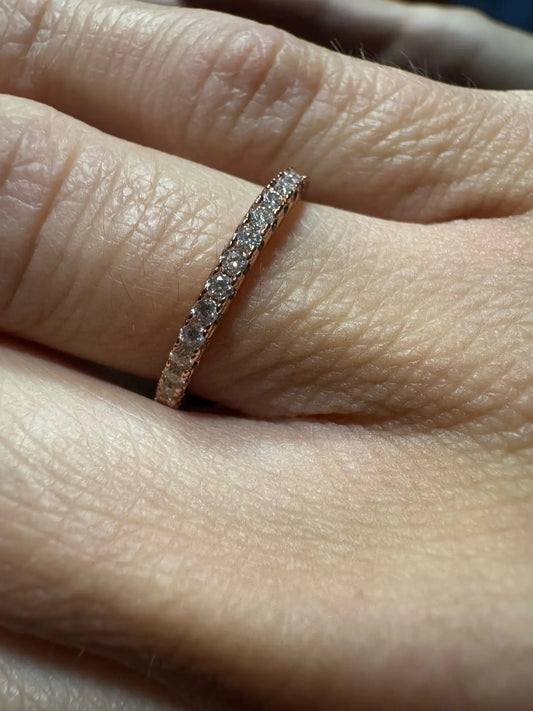 Lab-Created Moissanite Eternity Band Ring