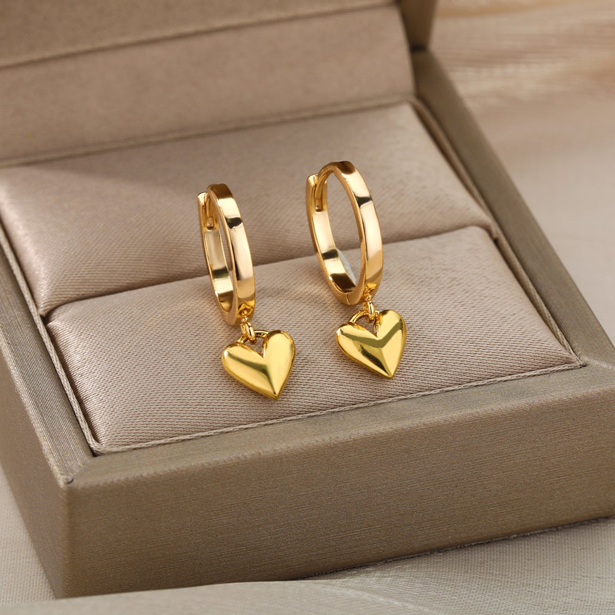 Heart Huggie Earrings for Women – image 4