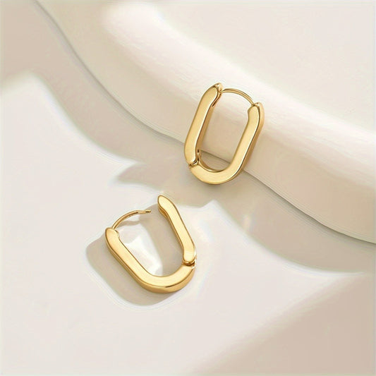 Rectangle Hoop Earrings for Women