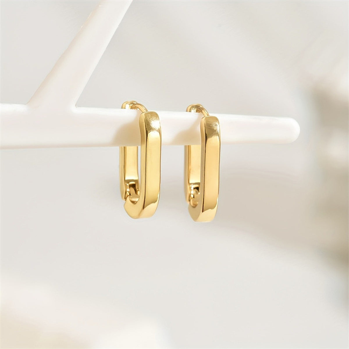 Rectangle Hoop Earrings for Women – image 2