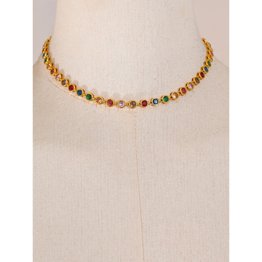Multicolor Tennis Necklace for Women