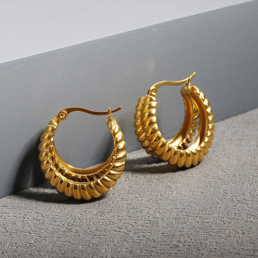 Chunky Hoop Earrings for Women – image 2