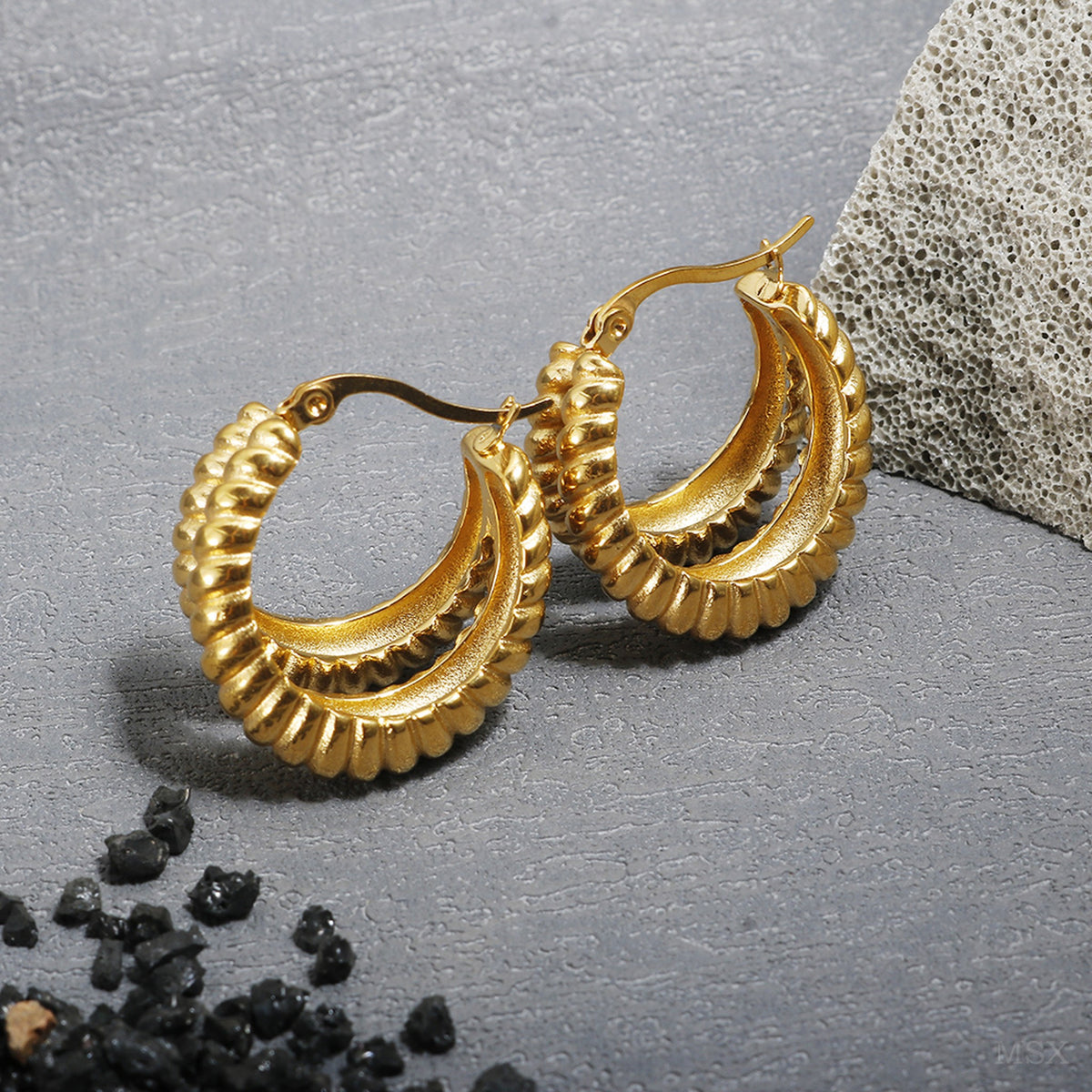 Chunky Hoop Earrings for Women – image 3