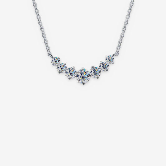 Graduated Lab-Created Moissanite Necklace