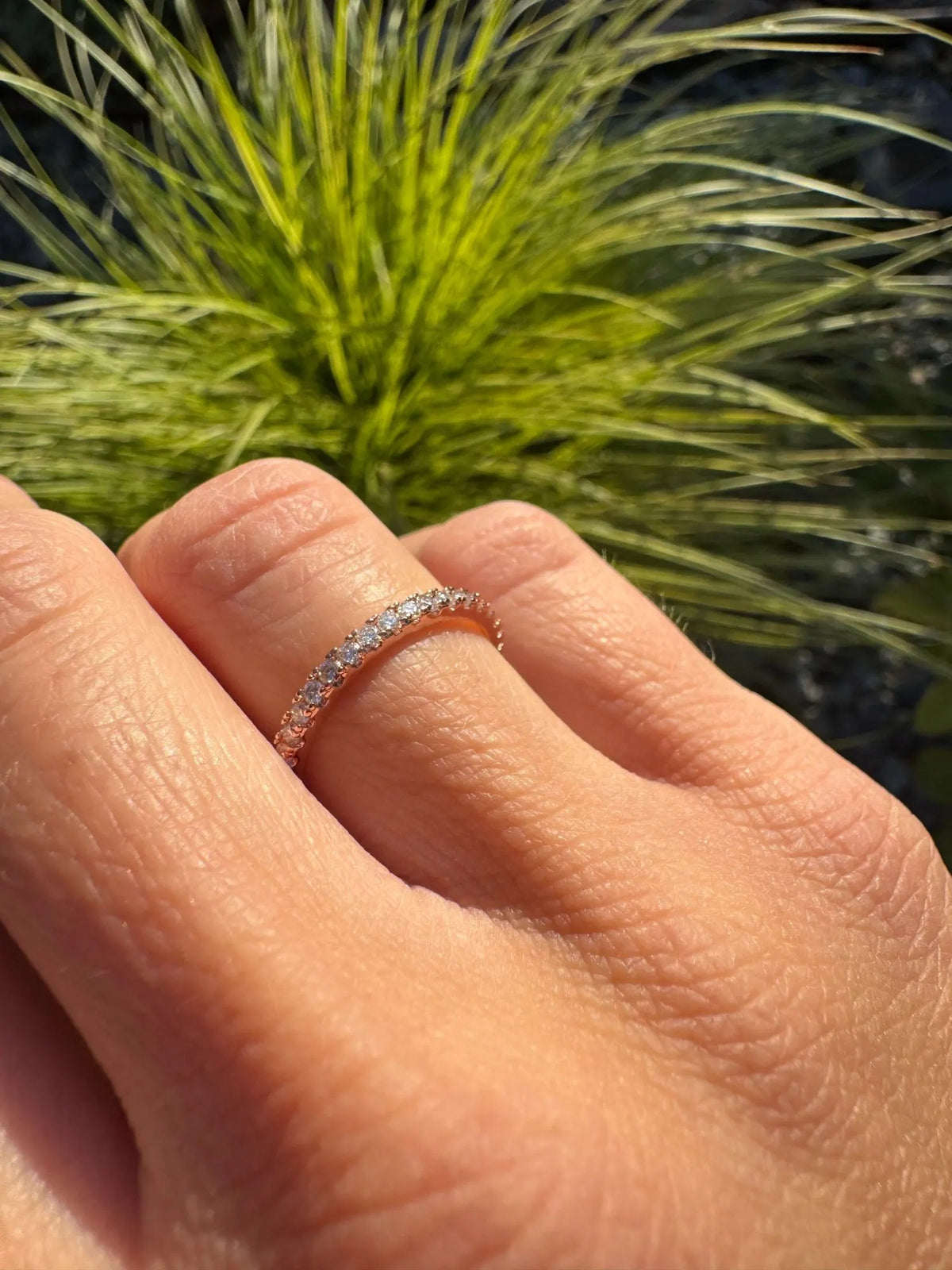 Lab-Created Moissanite Eternity Band Ring