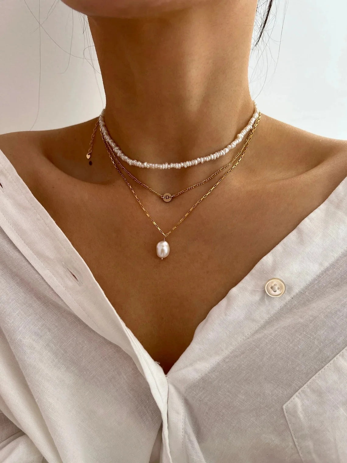 Dainty Seed Pearl Necklace