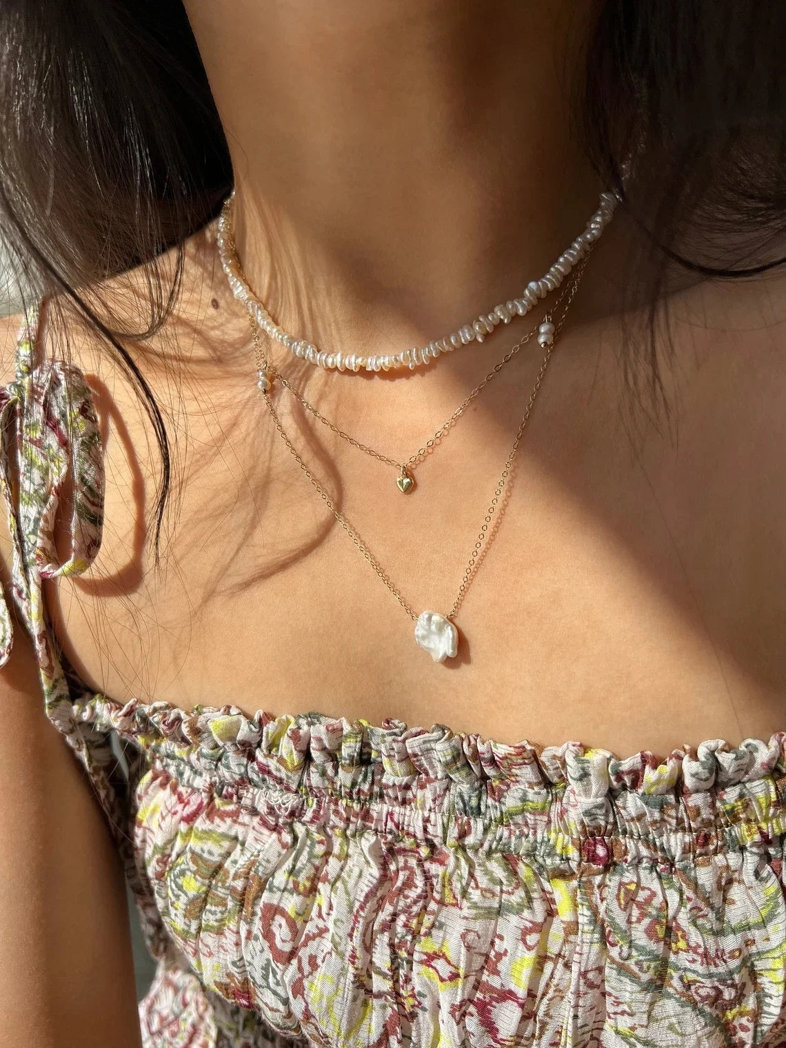 Dainty Seed Pearl Necklace