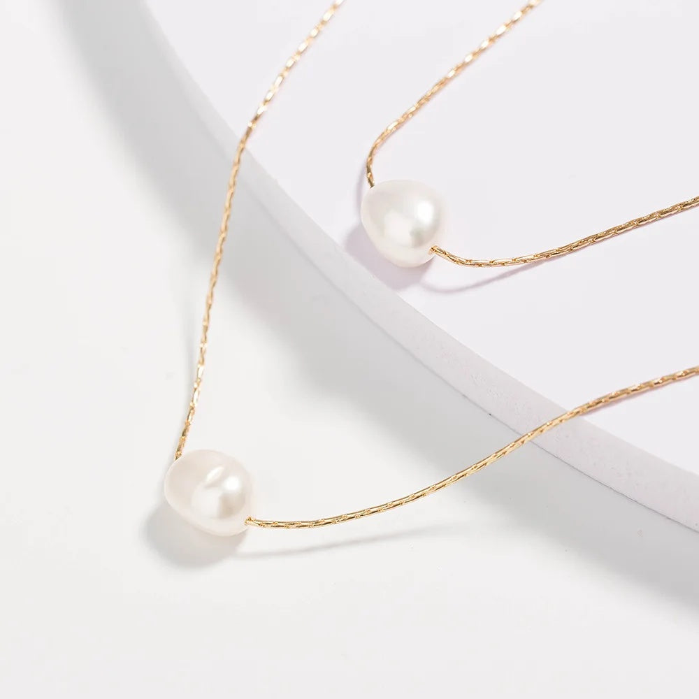 Layered Cultured Freshwater Pearl Necklace