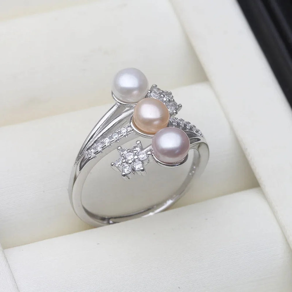 Cultured Freshwater Pearl Cluster Ring