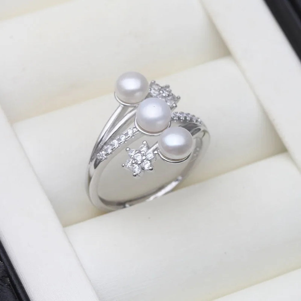 Cultured Freshwater Pearl Cluster Ring