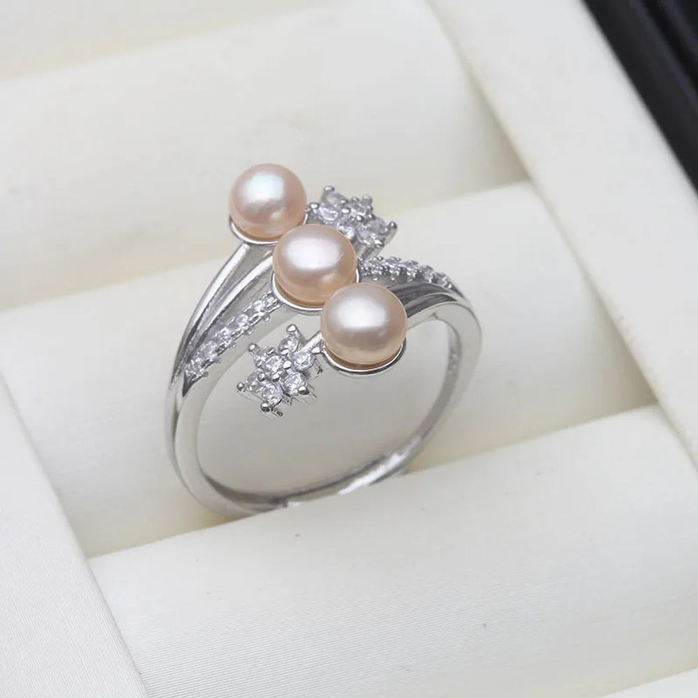 Cultured Freshwater Pearl Cluster Ring