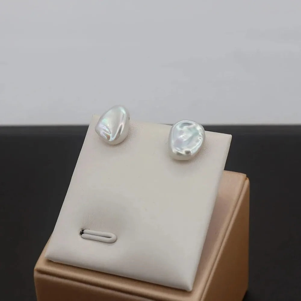 Baroque Cultured Freshwater Pearl Stud Earrings