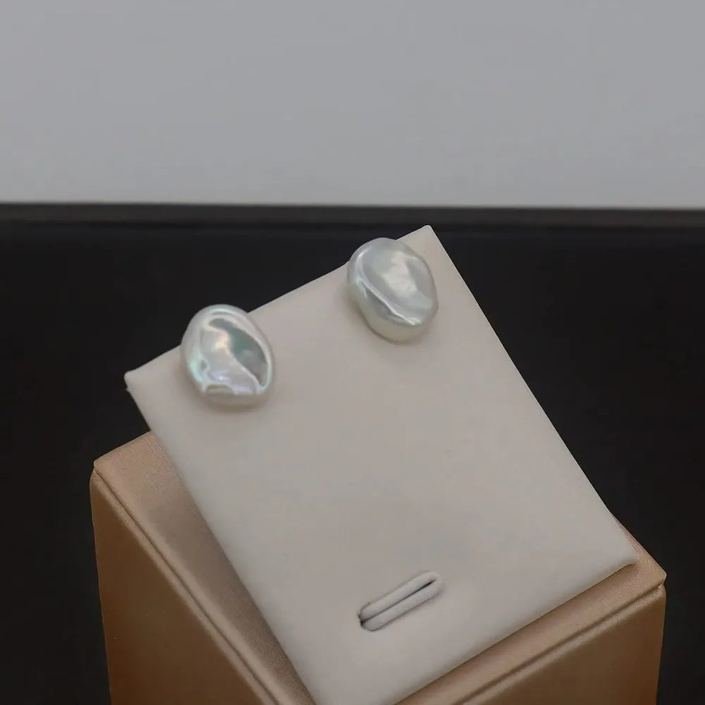 Baroque Cultured Freshwater Pearl Stud Earrings